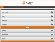 Tablet Screenshot of fluentmoving.com